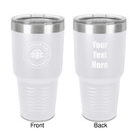 Airstream Club International Logo 30 oz Stainless Steel Tumbler - White - Double-Sided