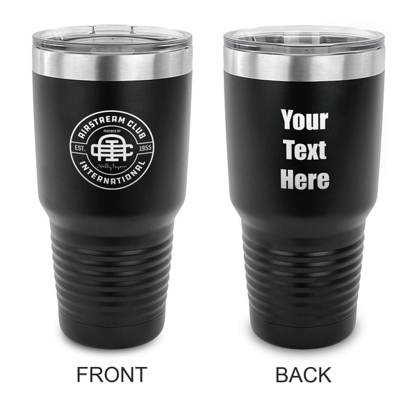 Custom Airstream Club International Logo 30 oz Stainless Steel Tumbler - Black - Double-Sided