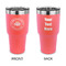 Airstream Club International Logo 30 oz Stainless Steel Ringneck Tumblers - Coral - Double Sided - APPROVAL