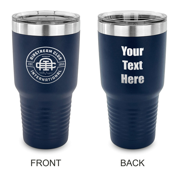 Custom Airstream Club International Logo 30 oz Stainless Steel Tumbler - Navy - Double-Sided