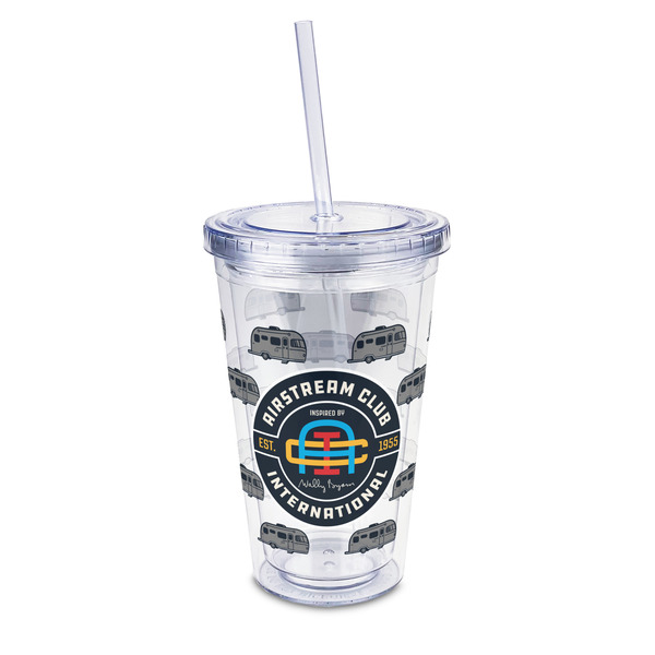 Custom Airstream Club International Logo 16 oz Double Wall Acrylic Tumbler with Lid & Straw - Full Print