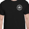 Airstream Club International Logo Black Crew T-Shirt on Model - CloseUp