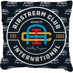 Airstream Club International Logo Faux-Linen Throw Pillow 16"