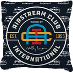 Airstream Club International Logo Faux-Linen Throw Pillow 18"