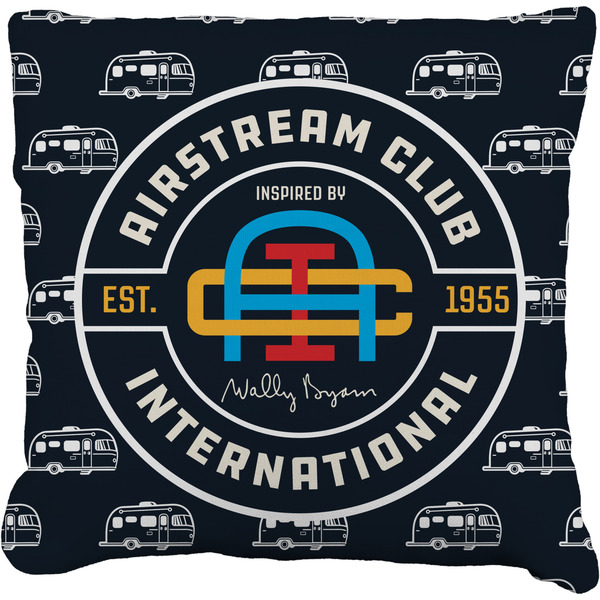 Custom Airstream Club International Logo Faux-Linen Throw Pillow 20"