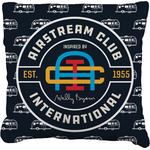 Airstream Club International Logo Faux-Linen Throw Pillow 26"