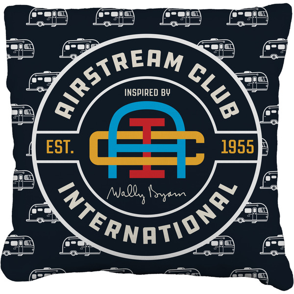 Custom Airstream Club International Logo Faux-Linen Throw Pillow 26"