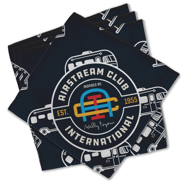 Custom Airstream Club International Logo Cloth Cocktail Napkins - Set of 4