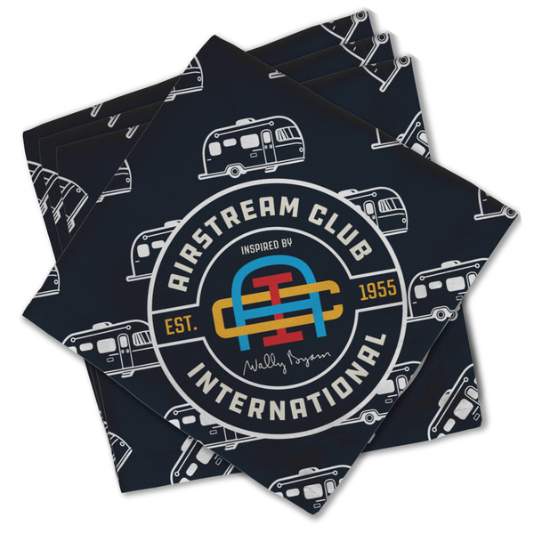 Custom Airstream Club International Logo Cloth Cocktail Napkins - Set of 4