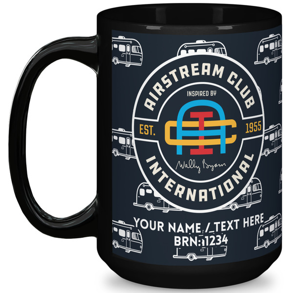 Custom Airstream Club International Logo 15 oz Coffee Mug - Black