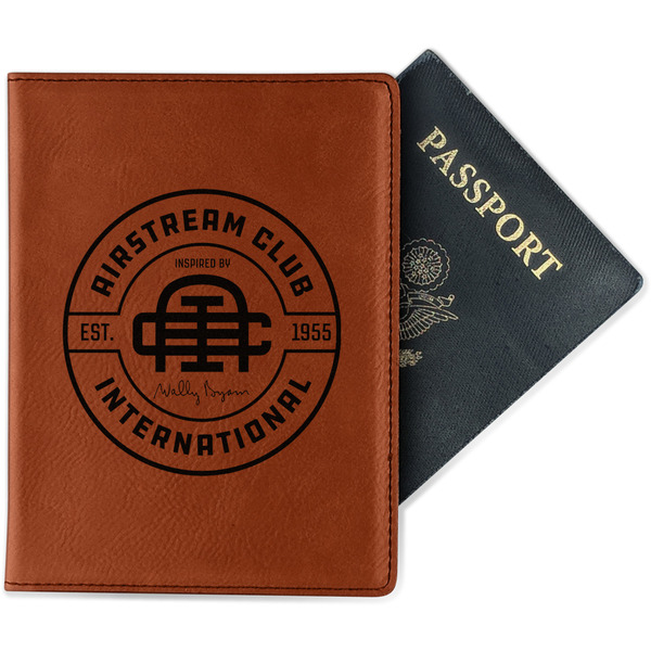 Custom Airstream Club International Logo Passport Holder - Faux Leather