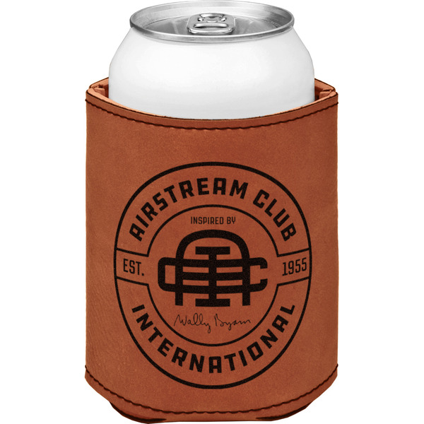 Custom Airstream Club International Logo Leatherette Can Sleeve - Single-Sided