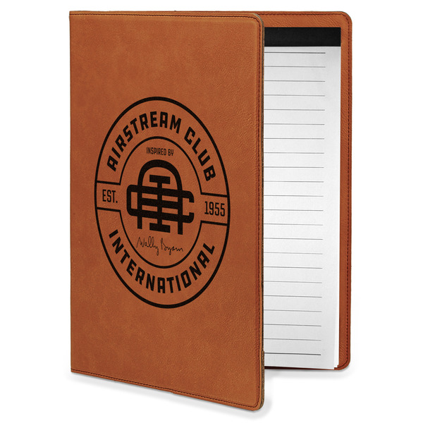 Custom Airstream Club International Logo Leatherette Portfolio with Notepad - Small - Single-Sided