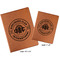 Airstream Club International Logo Cognac Leatherette Portfolios with Notepads - Compare Sizes