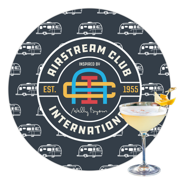 Custom Airstream Club International Logo Printed Drink Topper - 3.5"