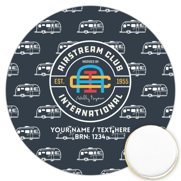 Custom Airstream Club International Logo Printed Cookie Topper - 3.25"