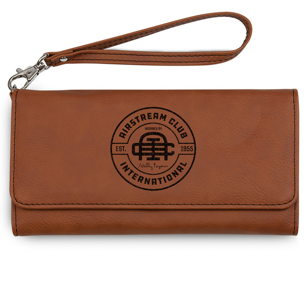 Custom Airstream Club International Logo Ladies Leatherette Wallet - Laser Engraved - Rawhide