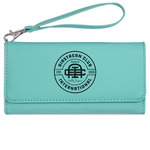 Airstream Club International Logo Ladies Leatherette Wallet - Laser Engraved - Teal