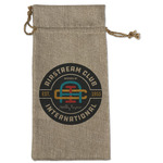 Airstream Club International Logo Burlap Gift Bag - Large - Single-Sided