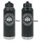 Airstream Club International Logo Laser Engraved Water Bottles - Front & Back Engraving - Front & Back View