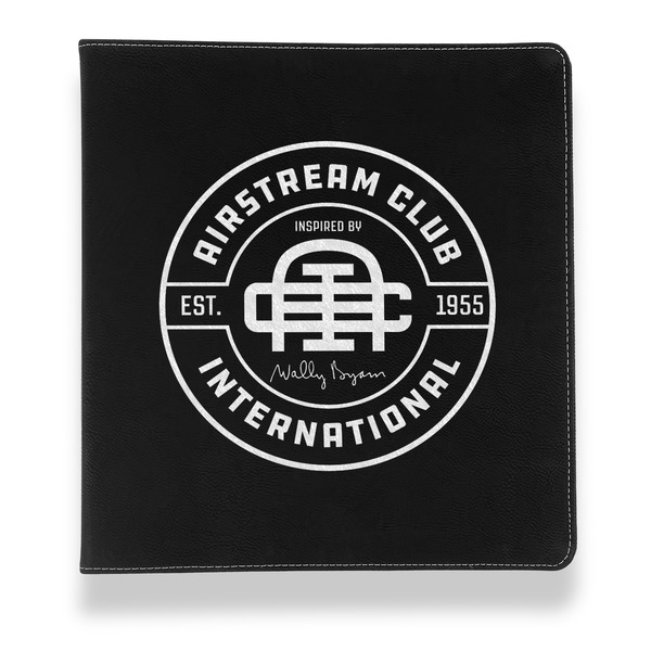 Custom Airstream Club International Logo Leather Binder - 1" - Black