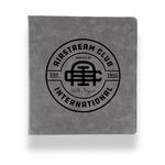 Airstream Club International Logo Leather Binder - 1" - Grey