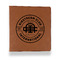 Airstream Club International Logo Leather Binder - 1" - Rawhide - Front View