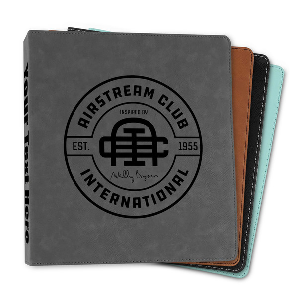 Custom Airstream Club International Logo Leather Binder - 1"