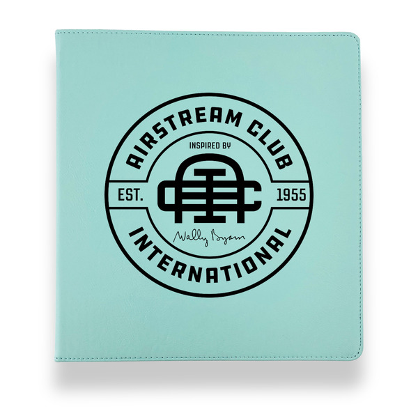 Custom Airstream Club International Logo Leather Binder - 1" - Teal