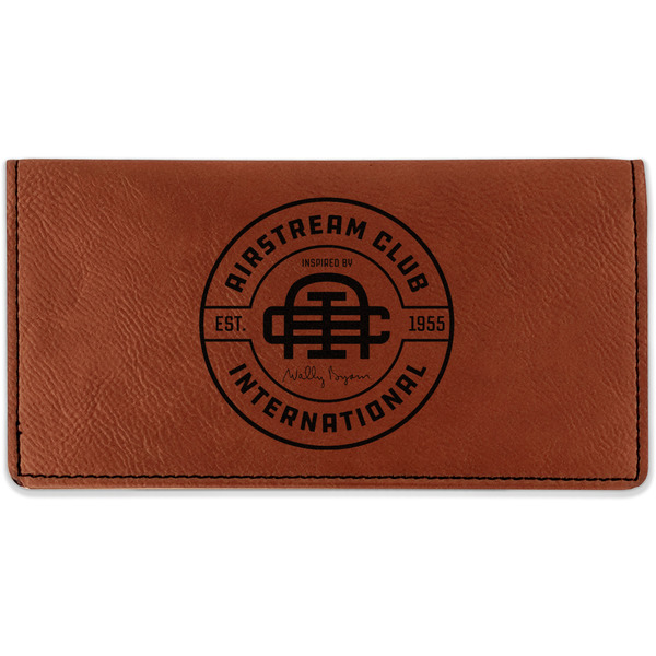 Custom Airstream Club International Logo Leatherette Checkbook Holder - Double-Sided