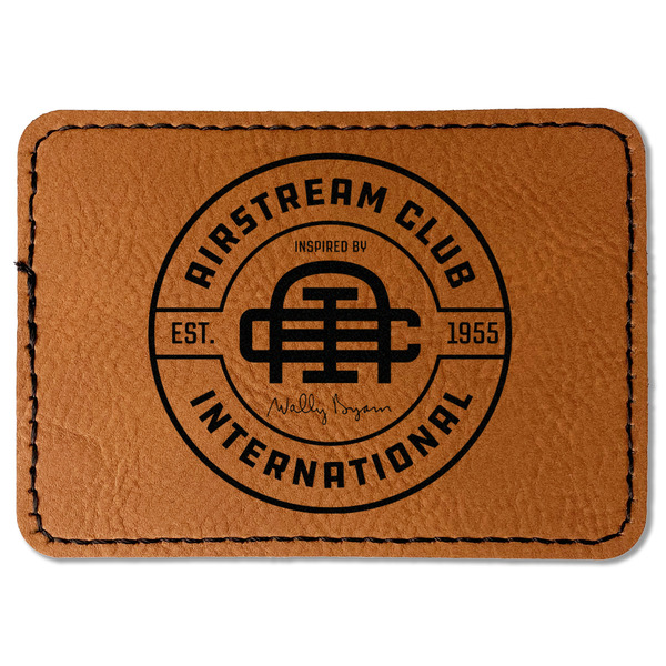 Custom Airstream Club International Logo Faux Leather Iron On Patch - Rectangle