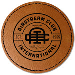 Airstream Club International Logo Faux Leather Iron On Patch - Round