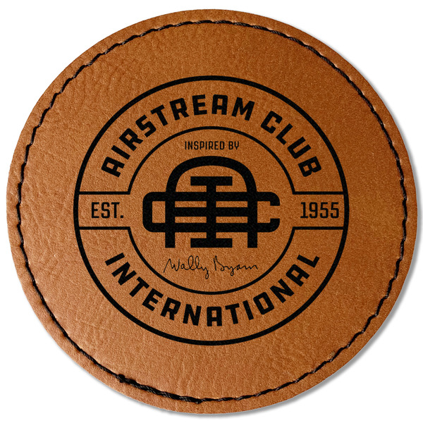 Custom Airstream Club International Logo Faux Leather Iron On Patch - Round