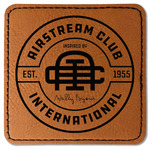 Airstream Club International Logo Faux Leather Iron On Patch - Square