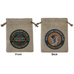 Airstream Club International Logo Burlap Gift Bag - Medium -Double-Sided