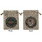 Airstream Club International Logo Medium Burlap Gift Bag - Front and Back