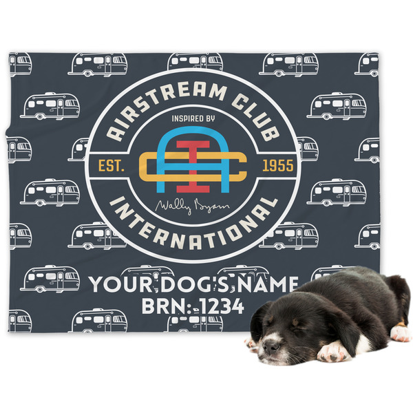 Custom Airstream Club International Logo Dog Blanket - Large