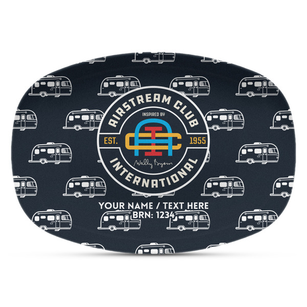 Custom Airstream Club International Logo Plastic Platter - Microwave & Oven Safe Composite Polymer