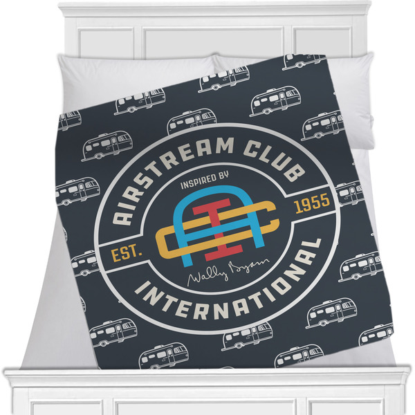 Custom Airstream Club International Logo Minky Blanket - 40" x 30" - Single-Sided