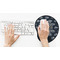 Airstream Club International Logo Mouse Pad with Wrist Rest - LIFESYTLE 2 (in use)