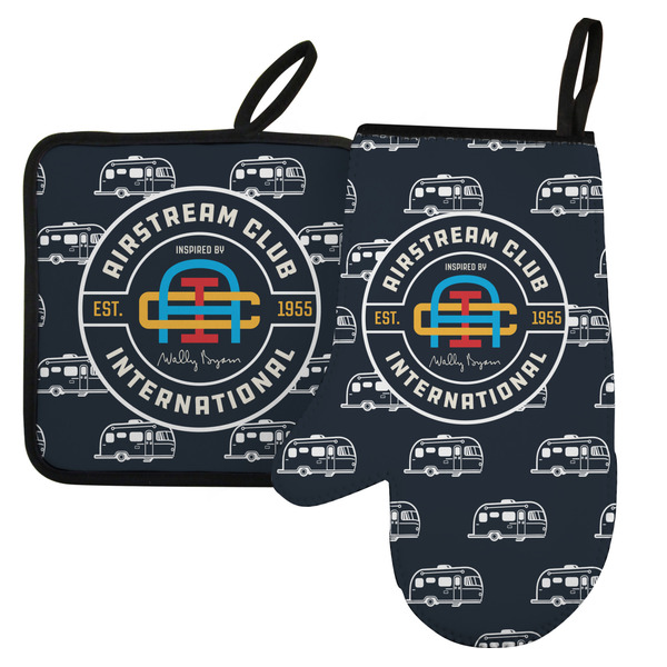 Custom Airstream Club International Logo Left Oven Mitt & Pot Holder Set