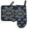 Airstream Club International Logo Neoprene Oven Mitt and Pot Holder Set - Left