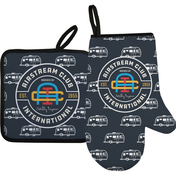 Custom Airstream Club International Logo Right Oven Mitt & Pot Holder Set