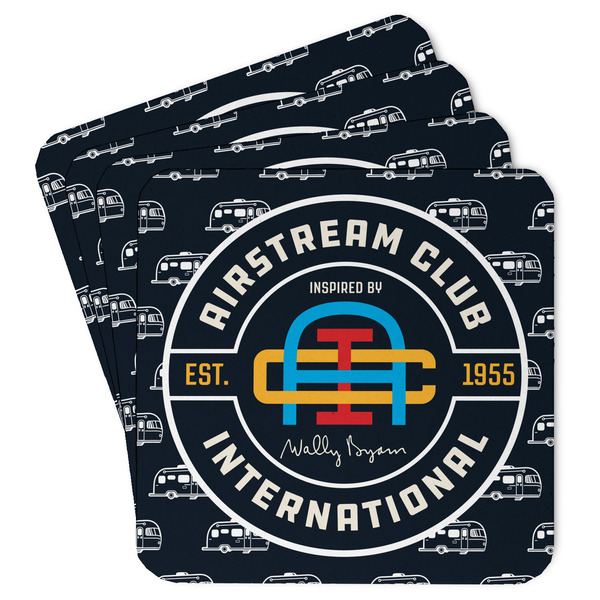 Custom Airstream Club International Logo Square Paper Coasters