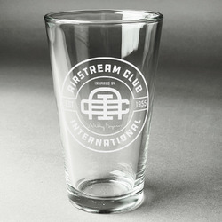 Airstream Club International Logo Pint Glass - Laser Engraved