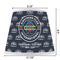 Airstream Club International Logo Poly Film Empire Lampshade - Dimensions