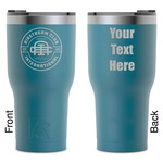 Airstream Club International Logo RTIC Tumbler - Dark Teal - Laser Engraved - Double-Sided