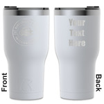 Airstream Club International Logo RTIC Tumbler - White - Laser Engraved - Double-Sided