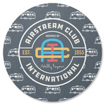 Airstream Club International Logo Round Rubber Backed Coaster - Single