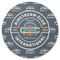 Airstream Club International Logo Round Coaster Rubber Back - Single